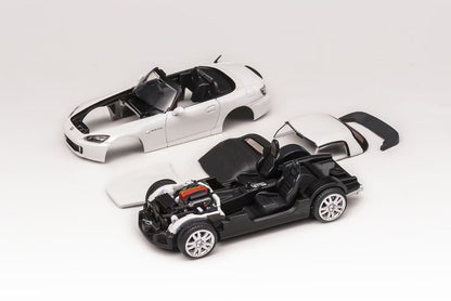 Motorhelix 1:64 Honda S2000 AP2 Official Licensed Grand Prix White Magnetic Assemble Parts Premium Packaging