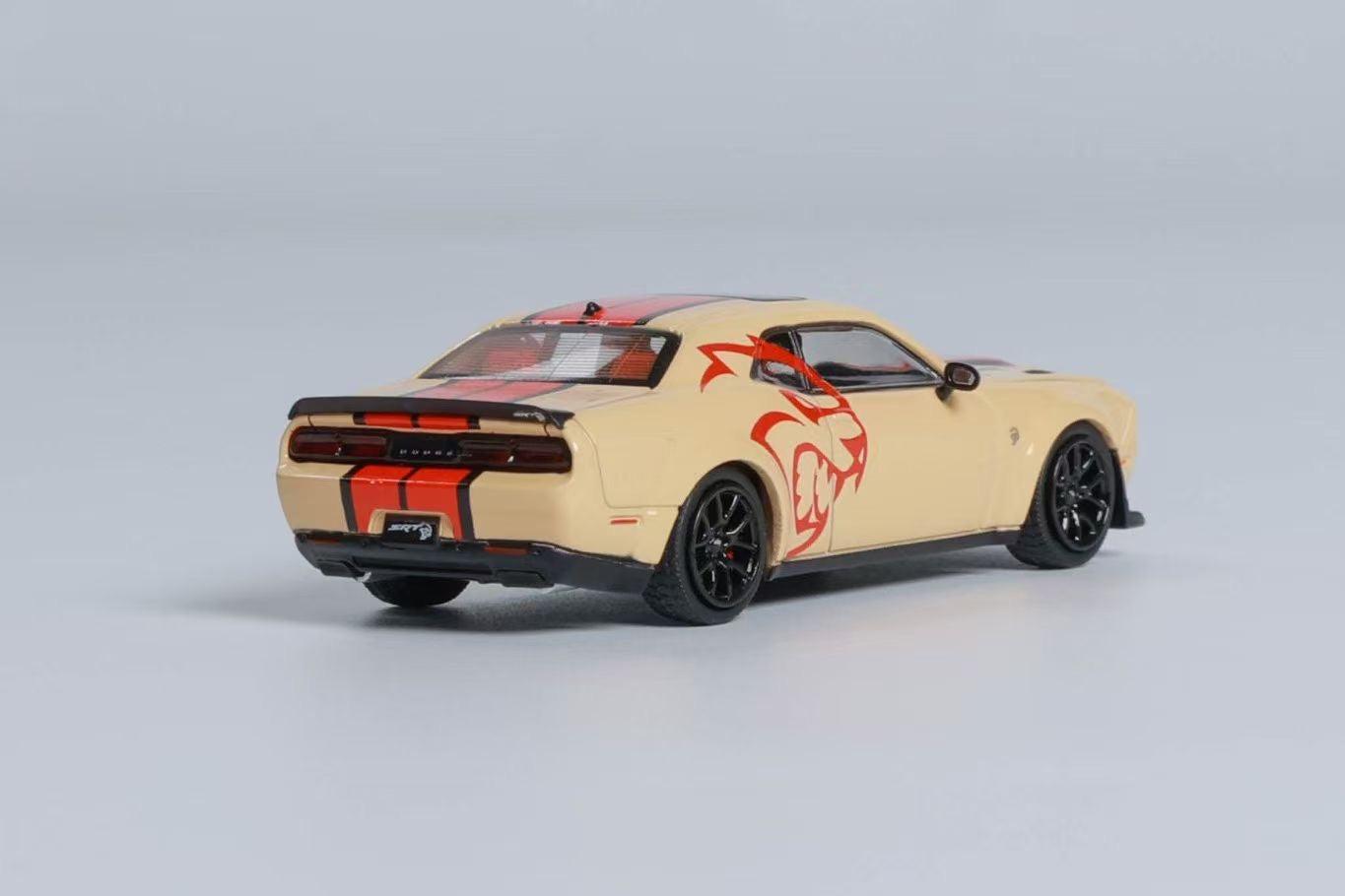 Stance Hunters 1:64 Dodge Challenger Mk3 SRT Hellcat Sand Demon with Openable Engine Hood