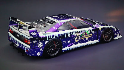 Demon King Auto 1:64 Ferrari F40 LB-Works LBWK Liberty Walk Openable Gull Wing Doors Christmas Edition Red Individual Number Limited 600 Pieces (Chase of a Chase Car)
