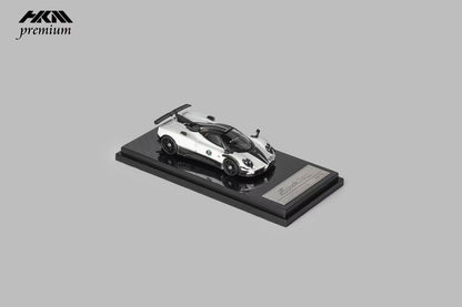 HKM Premium 1:64 Pagani Zonda 760 Berlinetta 2014 Hard Roof Luminous White #35 Removable Rear Engine Boot with Detailed Engine Christmas Premium Packaging Limited 999 Pieces