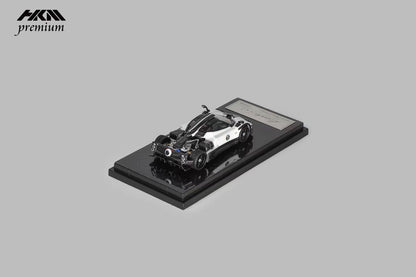 HKM Premium 1:64 Pagani Zonda 760 Berlinetta 2014 Hard Roof Luminous White #35 Removable Rear Engine Boot with Detailed Engine Christmas Premium Packaging Limited 999 Pieces