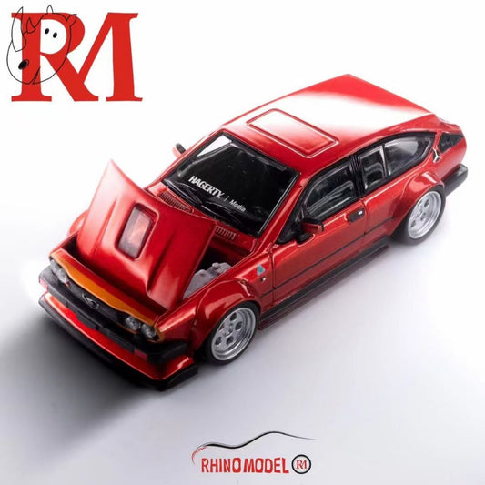 Rhino Model 1:64 Alfa Romeo GTV6 Wide Body Custom Metallic Red Openable Engine Hood Limited 399 Pieces