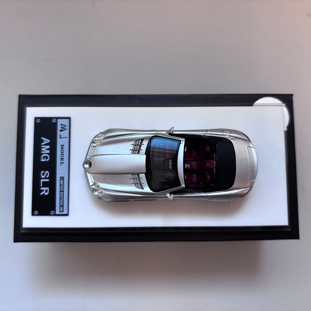 [Premium Resin Model] JG 1:64 SLR Roadster Convertible Silver in Premium Box Packaging