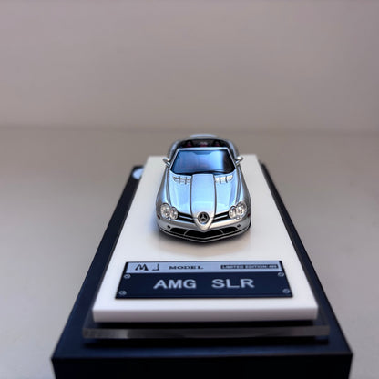 [Premium Resin Model] JG 1:64 SLR Roadster Convertible Silver in Premium Box Packaging