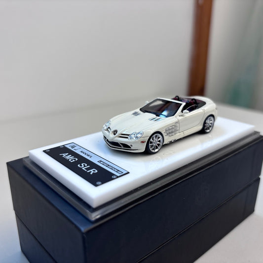 [Premium Resin Model] JG 1:64 Mercedes-Benz SLR McLaren Roadster Convertible White in Premium Box Packaging