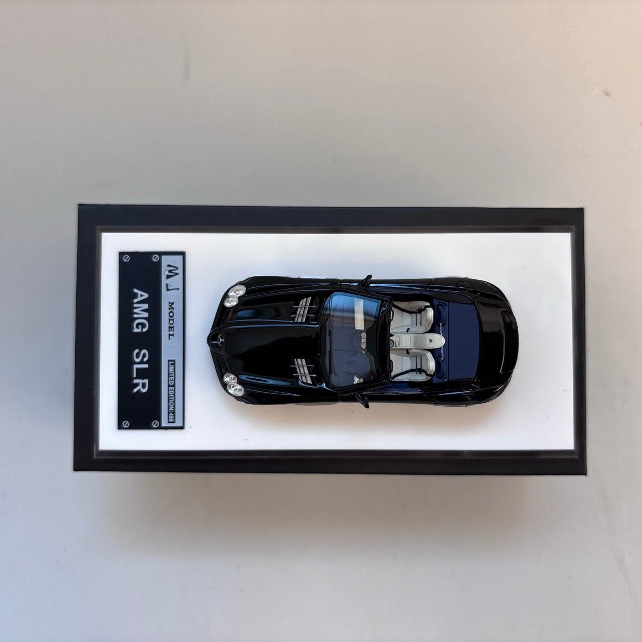 [Premium Resin Model] JG 1:64 SLR Roadster Convertible Black in Premium Box Packaging