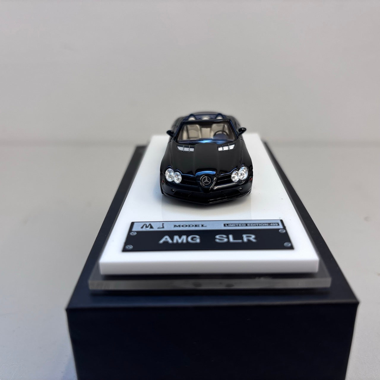 [Premium Resin Model] JG 1:64 SLR Roadster Convertible Black in Premium Box Packaging