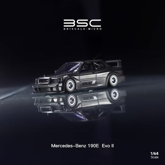 BSC X Rhino Model 1:64 Mercedes Benz 190E W201 KS Concept Evo III Gun Grey Limited 400 Pieces