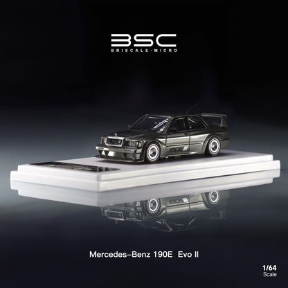 BSC X Rhino Model 1:64 Mercedes Benz 190E W201 KS Concept Evo III Gun Grey Limited 400 Pieces