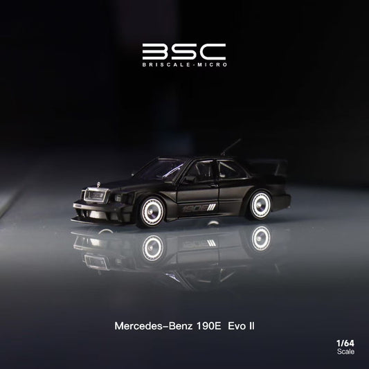 BSC X Rhino Model 1:64 Mercedes Benz 190E W201 KS Concept Evo III Matt Black Limited 400 Pieces