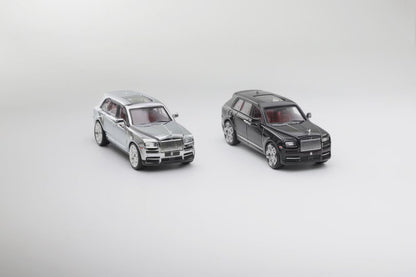 Smallcarart 1:64 Rolls Royce Cullinan Black Badge Edition Chrome White Steel Limited 399 Pieces