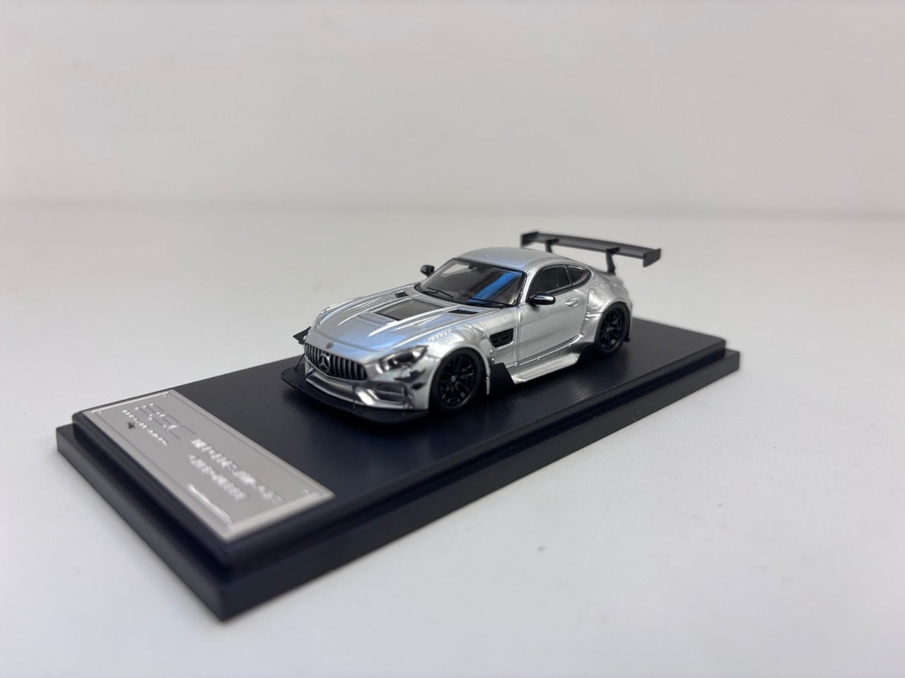 BSC X Rhino Model 1:64 AMG GTS MK1 C190 Carbonerre Wide Body Custom Silver