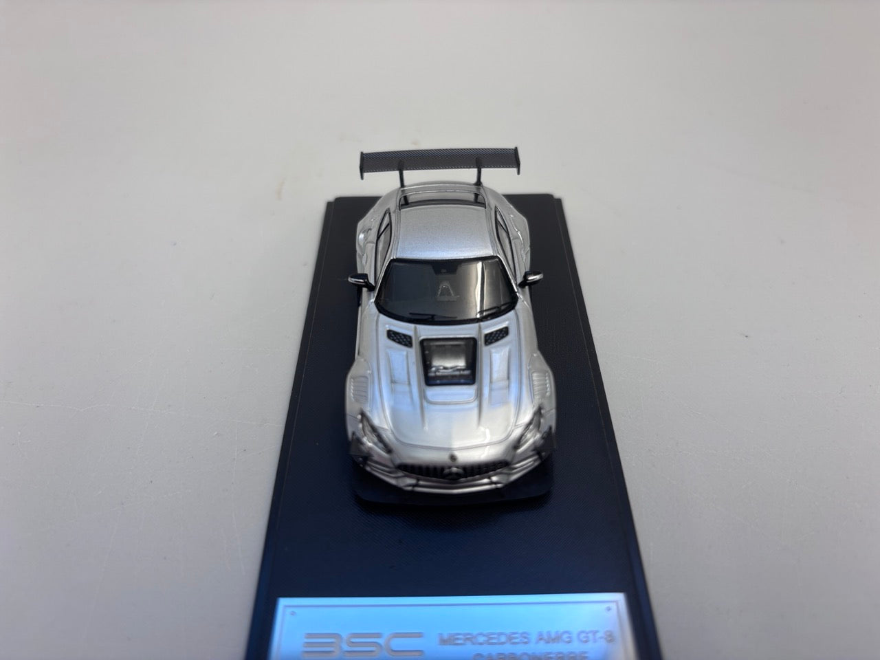 BSC X Rhino Model 1:64 AMG GTS MK1 C190 Carbonerre Wide Body Custom Silver