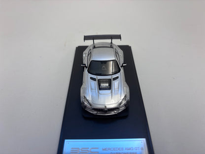 BSC X Rhino Model 1:64 AMG GTS MK1 C190 Carbonerre Wide Body Custom Silver
