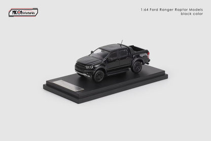 MK Miniatures 1:64 Ford Tanfer P375/PX Raptor 2018 Pick Up Truck Openable Boot LHD Black