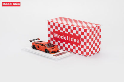 [Premium Resin Model] Model Idea 1:64 Lamborghini Aventador LP700-4 LWBK Liberty Walk 2.0 Wide Body Custom Arancio Apodis Orange