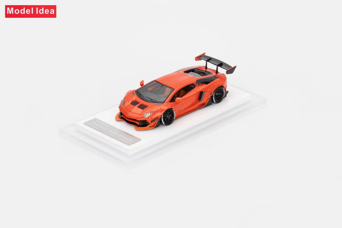 [Premium Resin Model] Model Idea 1:64 Lamborghini Aventador LP700-4 LWBK Liberty Walk 2.0 Wide Body Custom Arancio Apodis Orange