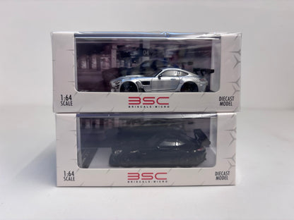 BSC X Rhino Model 1:64 AMG GTS MK1 C190 Carbonerre Wide Body Custom Silver
