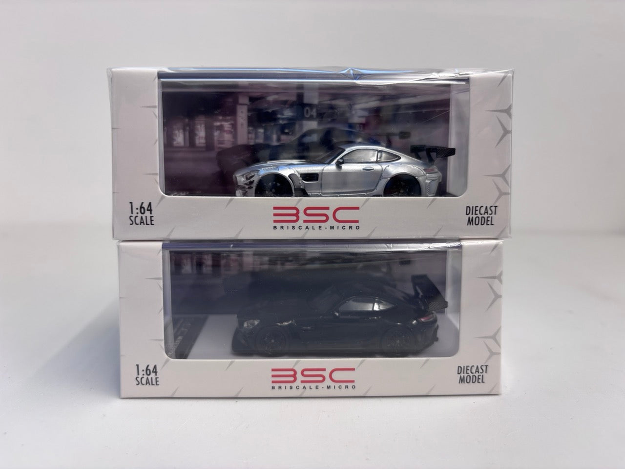 BSC X Rhino Model 1:64 AMG GTS MK1 C190 Carbonerre Wide Body Custom Black