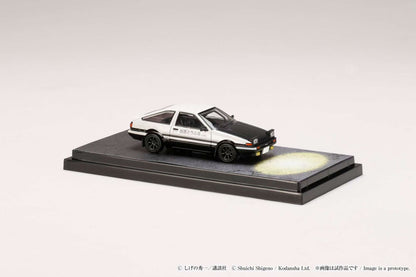 Hobby Japan 1:64 Toyota Sprinter Trueno GT Apex AE86 Pop Up Lights Initial D Edition Official Licensed Openable Black Carbon Engine Hood