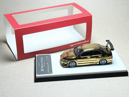 Model Collect 1:64 Mitsubishi Lancer Evolution 7 EVO VII Chrome Gold