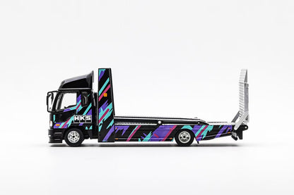 Shadow Pro 1:64 Mitsubishi Fuso Fighter MK2 FK 2017 Outriggers Raised Double Deck Tow Truck - HKS (414)