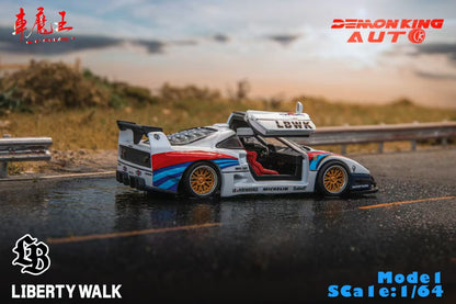 Demon King Auto 1:64 Ferrari F40 LB-Works LBWK Liberty Walk Openable Gull Wing Doors Martini Edition