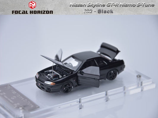 Focal Horizon 1:64 Nissan Skyline GT-R R32 Nismo S-Tune Black (ALL OPEN Doors and Hoods)