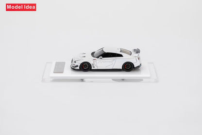 [Premium Resin Model] Model Idea 1:64 Nissan Skyline GT-R R35 Mines Custom White with Mines Strips Limited 299 Pieces