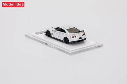 [Premium Resin Model] Model Idea 1:64 Nissan Skyline GT-R R35 Mines Custom White with Mines Strips Limited 299 Pieces