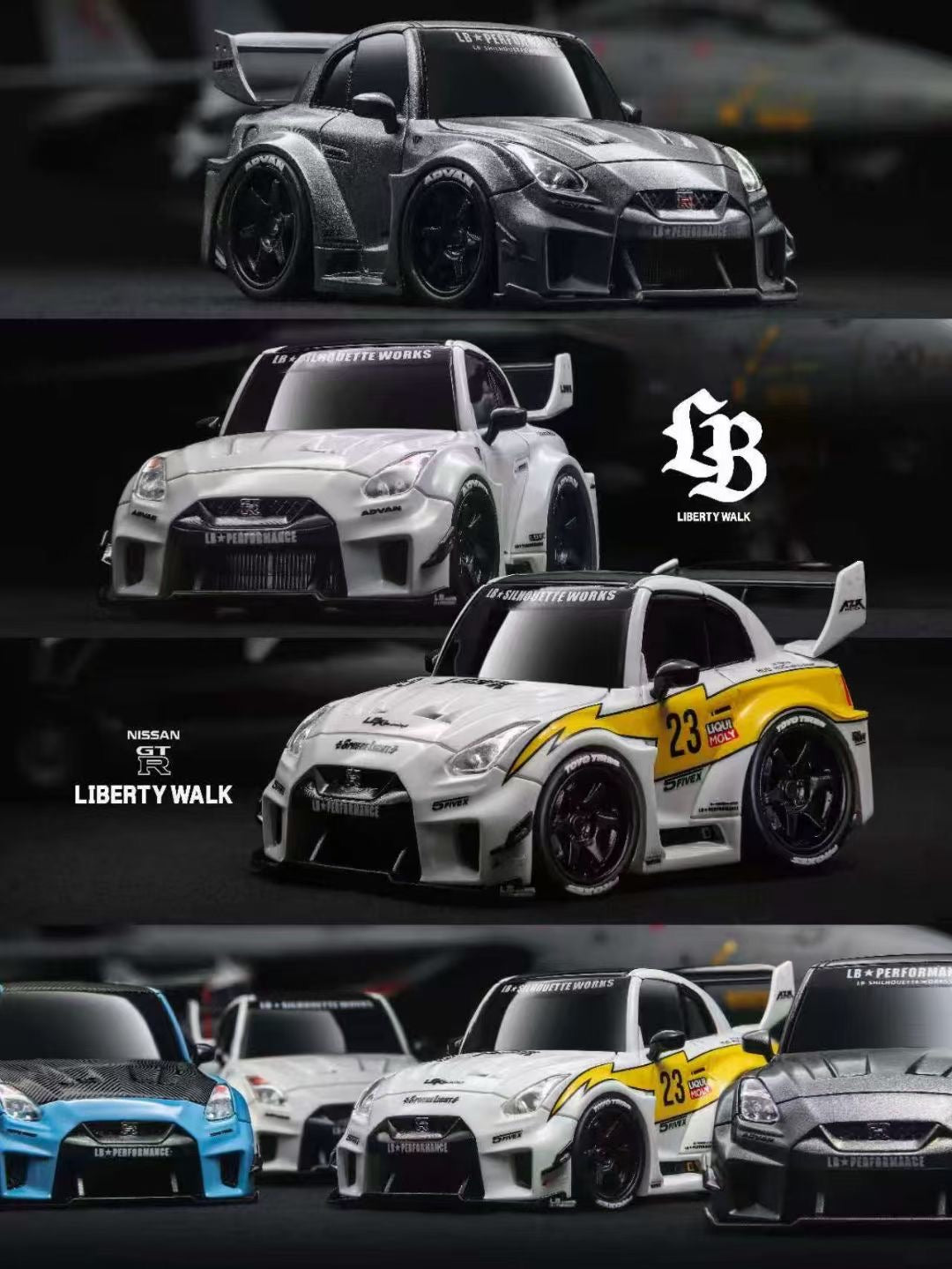 [Premium Resin Model] KR 1:64 Nissan Skyline GT-R R35 Cute Size Egg Car Blue