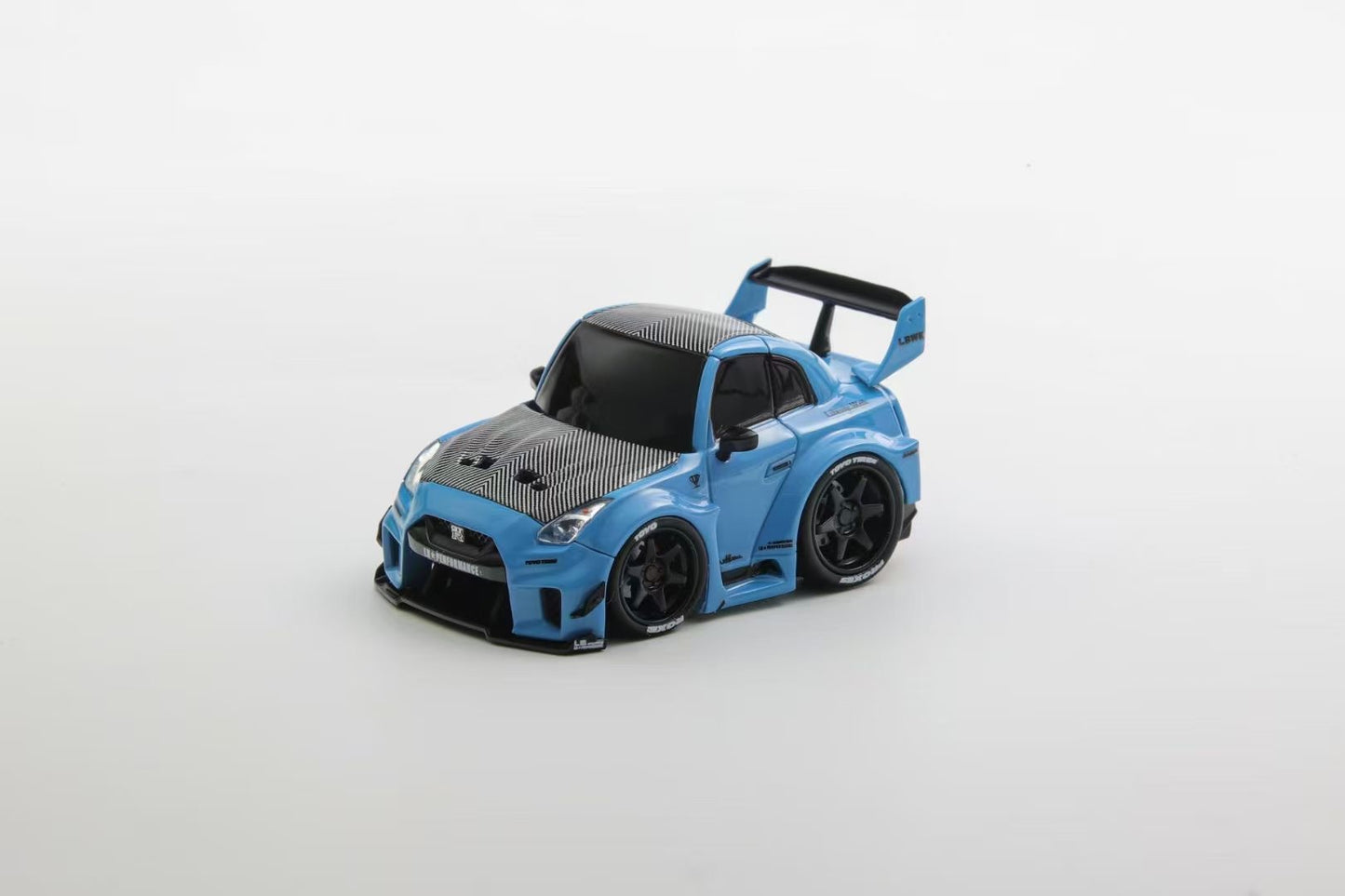 [Premium Resin Model] KR 1:64 Nissan Skyline GT-R R35 Cute Size Egg Car Blue