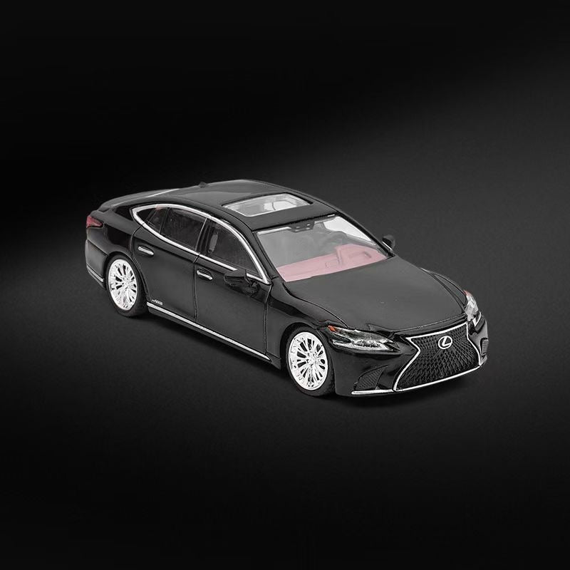 Enchery 1:64 Lexus LS500h Sedan Official Licensed Metallic Black Paper Box Packaging