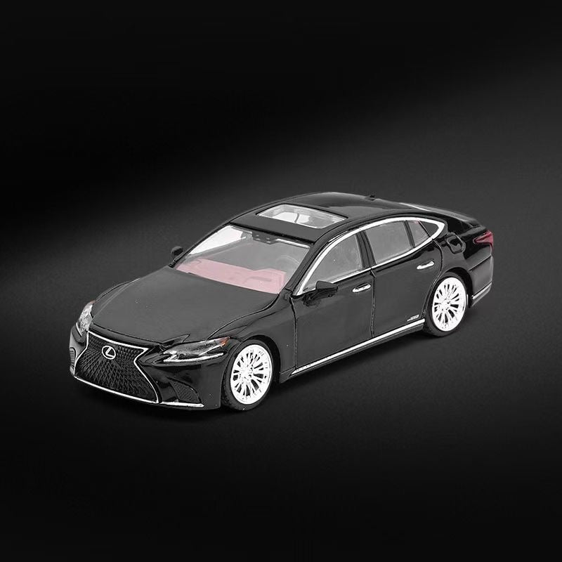 Enchery 1:64 Lexus LS500h Sedan Official Licensed Metallic Black Paper Box Packaging