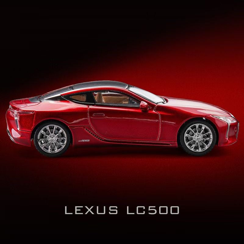 Enchery 1:64 Lexus LC500 Coupe Official Licensed Metallic Red Paper Box Packaging