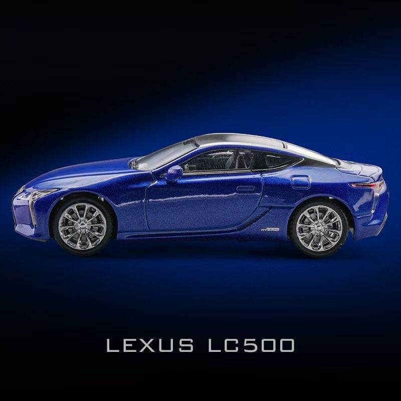 Enchery 1:64 Lexus LC500 Coupe Official Licensed Metallic Blue Paper Box Packaging