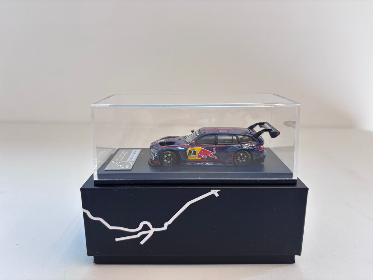 JICAR 1:64 M3 G81 Wagon Touring 24h Nurburgring Matt Blue Red Bull in Premium Box Packaging
