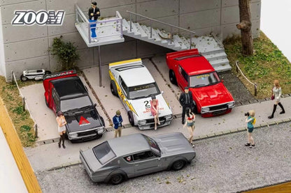 Zoom 1/64 Nissan Skyline 2000GT-R KPGC110 LBWK Liberty Walk Wide Body Red