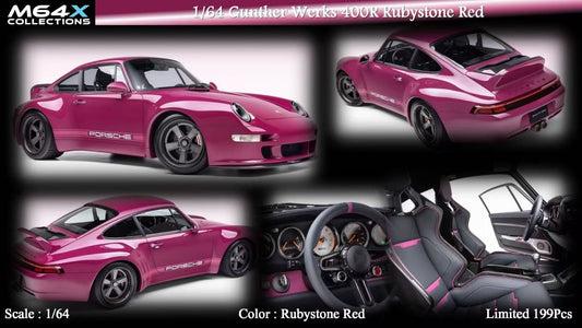 [Premium Resin Model] MY64 MY64X 1:64 Porsche Gunther Werks 993 (GW993) 400R Rubystone Red Limited to 199 Pieces