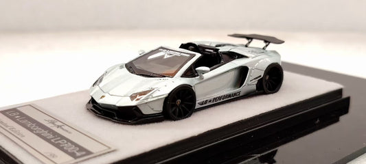 [Premium Resin Model] Qidian Model 1:64 Lamborghini Aventador LP700-4 Roadster LBWK Liberty Walk Custom Light Blue Limited 199 Pieces