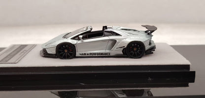 [Premium Resin Model] Qidian Model 1:64 Lamborghini Aventador LP700-4 Roadster LBWK Liberty Walk Custom Light Blue Limited 199 Pieces