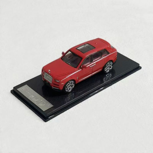 Smallcarart 1:64 Rolls Royce Cullinan Red with White Lines Limited 399 Pieces