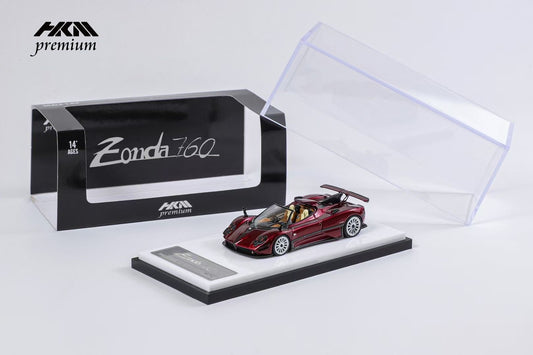 HKM Premium 1:64 Pagani Zonda 760 Roadster 2022 Convertible Ruby Red Removable Rear Engine Boot with Detailed Engine Limited 999 Pieces