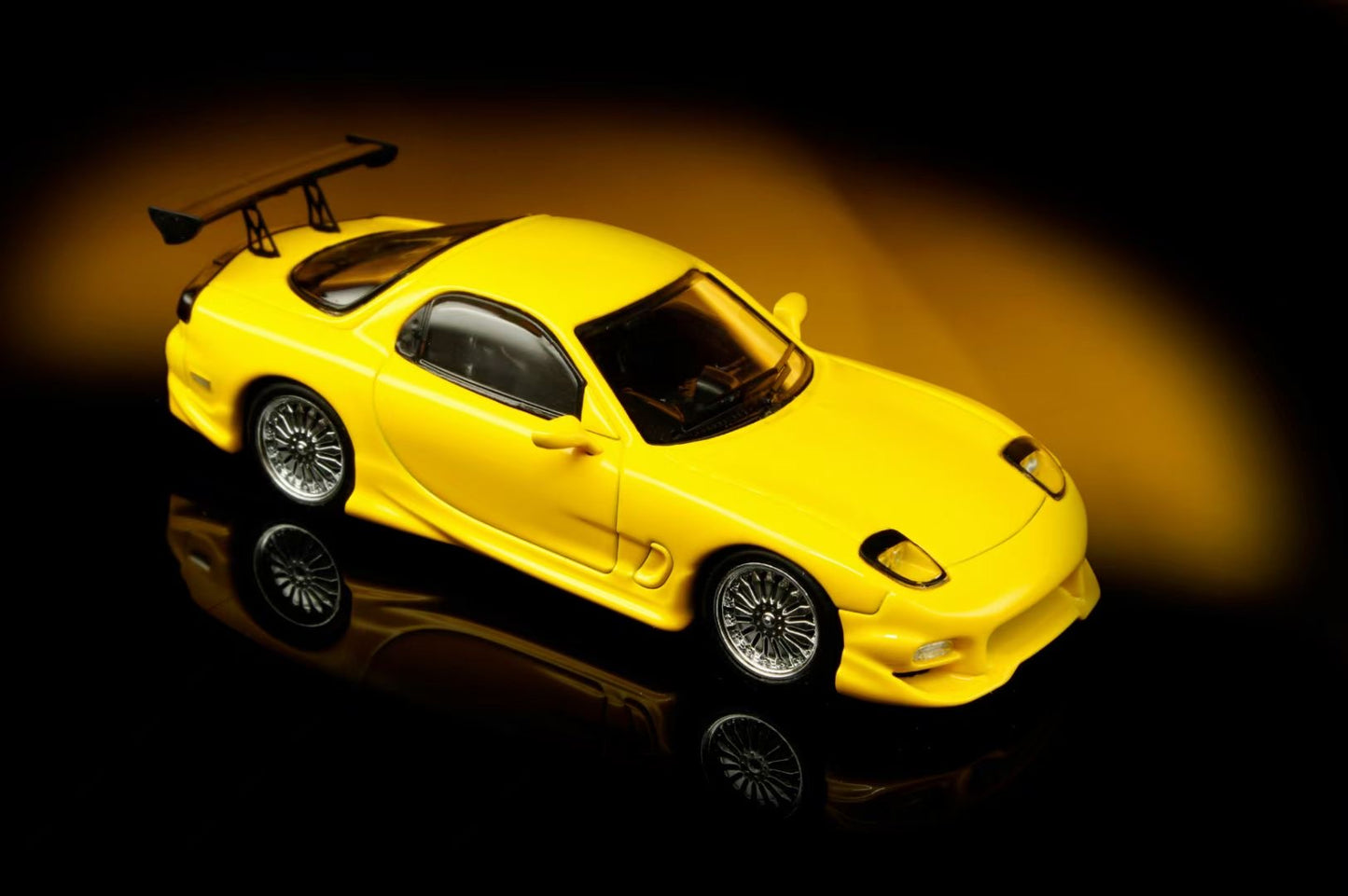 Mortal 1:64 Mazda RX-7 FD3S Veilside Fortune Custom Yellow