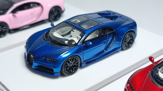 [Premium Resin Model] Scale Mini 1:64 Bugatti Chiron Metallic Blue Limited to 499 Pieces