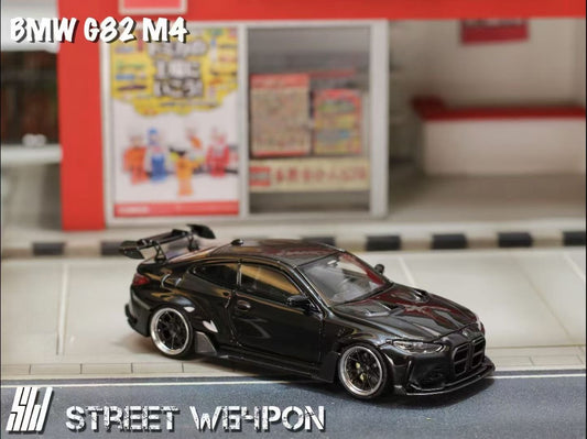 Street Weapon 1:64 BMW M4 G82 Adro Body Kit Custom Black