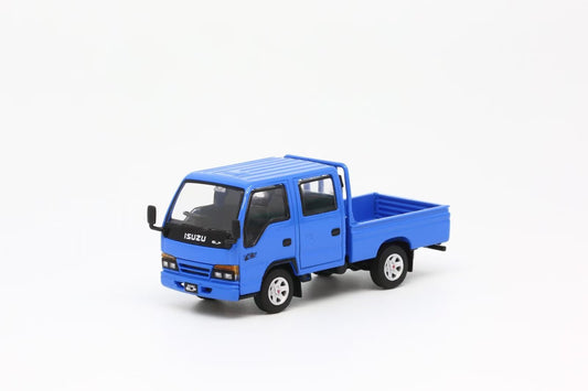Model One 1:64 Isuzu ELF Double Cab Pick-Up Truck RHD Openable Tailgate Blue