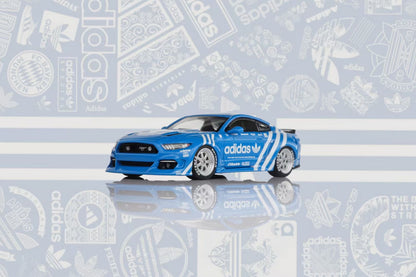 Liberty64 1/64 Ford Mustang MK6 Wide Body Low Stance Custom Adidas Edition