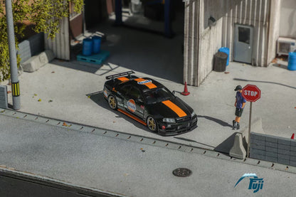 Fuji 1:64 Nissan Skyline GT-R R34 Nismo Z-Tune Gulf Black Edition
