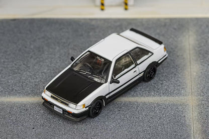 DCT 1:64 Toyota Corolla AE86 Levin White Black Hood Toyota Official Licensed